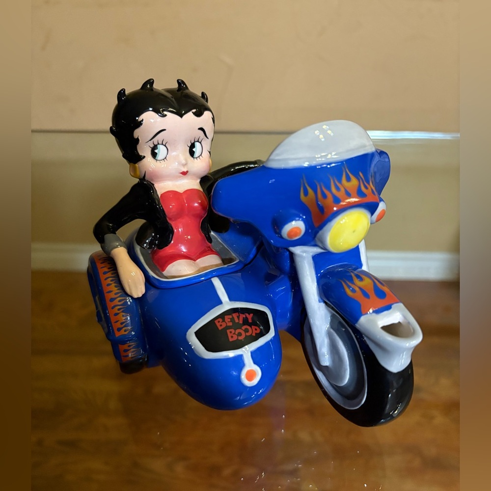 Vintage Betty Boop Teapot - Motorcycle